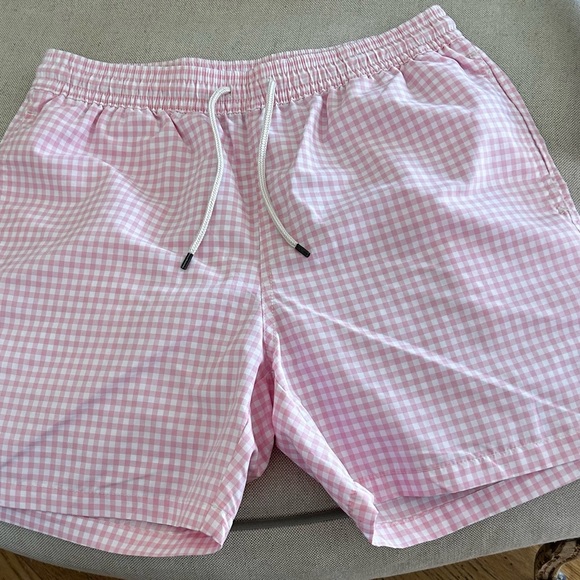 Polo Ralph Lauren Pink Checkered swim trunks - Picture 1 of 3